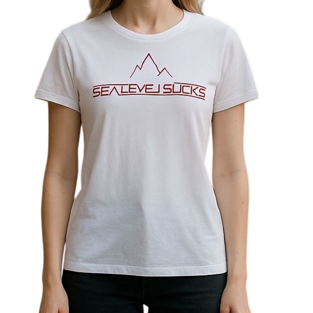 Bella | Sea Level Sucks  Women's V Neck Tee Shirt